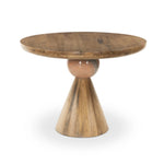 A sculptural showstopper inspired by Italian design. Finished in smoked honey, a cone-tapered parawood base supports an oval tabletop separated by blush-finished marble detailing.As enthusiasts of luxe aesthetics at Amethyst, we love the warm modern inspired Bibianna Oval Dining Table - Blush Marble - Smoked Honey. Amethyst Home provides interior design, new home construction design consulting, vintage area rugs, and lighting in the Calabasas metro area.