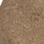 For an extra seat or propped feet, this welcoming ottoman features a subtly tapered shape and a rounded base with bun feet beneath. Crafted from almond-finished oak and upholstered with a linen blend fabric that features a beautiful damask pattern Amethyst Home provides interior design, new home construction design consulting, vintage area rugs, and lighting in the Tampa metro area.