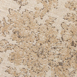 For an extra seat or propped feet, this welcoming ottoman features a subtly tapered shape and a rounded base with bun feet beneath. Crafted from solid worn oak and upholstered with a linen blend fabric that features a beautiful damask pattern Amethyst Home provides interior design, new home construction design consulting, vintage area rugs, and lighting in the Scottsdale metro area.