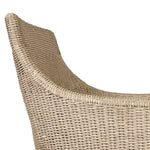 Sculptural and supportive with a high back, this fully woven outdoor lounge chair is finished with a cushion for an inviting seat. Cover or store inside during inclement weather and when not in use Amethyst Home provides interior design, new home construction design consulting, vintage area rugs, and lighting in the Los Angeles metro area.