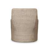 Sculptural and supportive with a high back, this fully woven outdoor lounge chair is finished with a cushion for an inviting seat. Cover or store inside during inclement weather and when not in use Amethyst Home provides interior design, new home construction design consulting, vintage area rugs, and lighting in the Nashville metro area.
