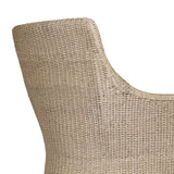 Sculptural and supportive with a high back, this fully woven outdoor lounge chair is finished with a cushion for an inviting seat. Cover or store inside during inclement weather and when not in use Amethyst Home provides interior design, new home construction design consulting, vintage area rugs, and lighting in the Newport Beach metro area.