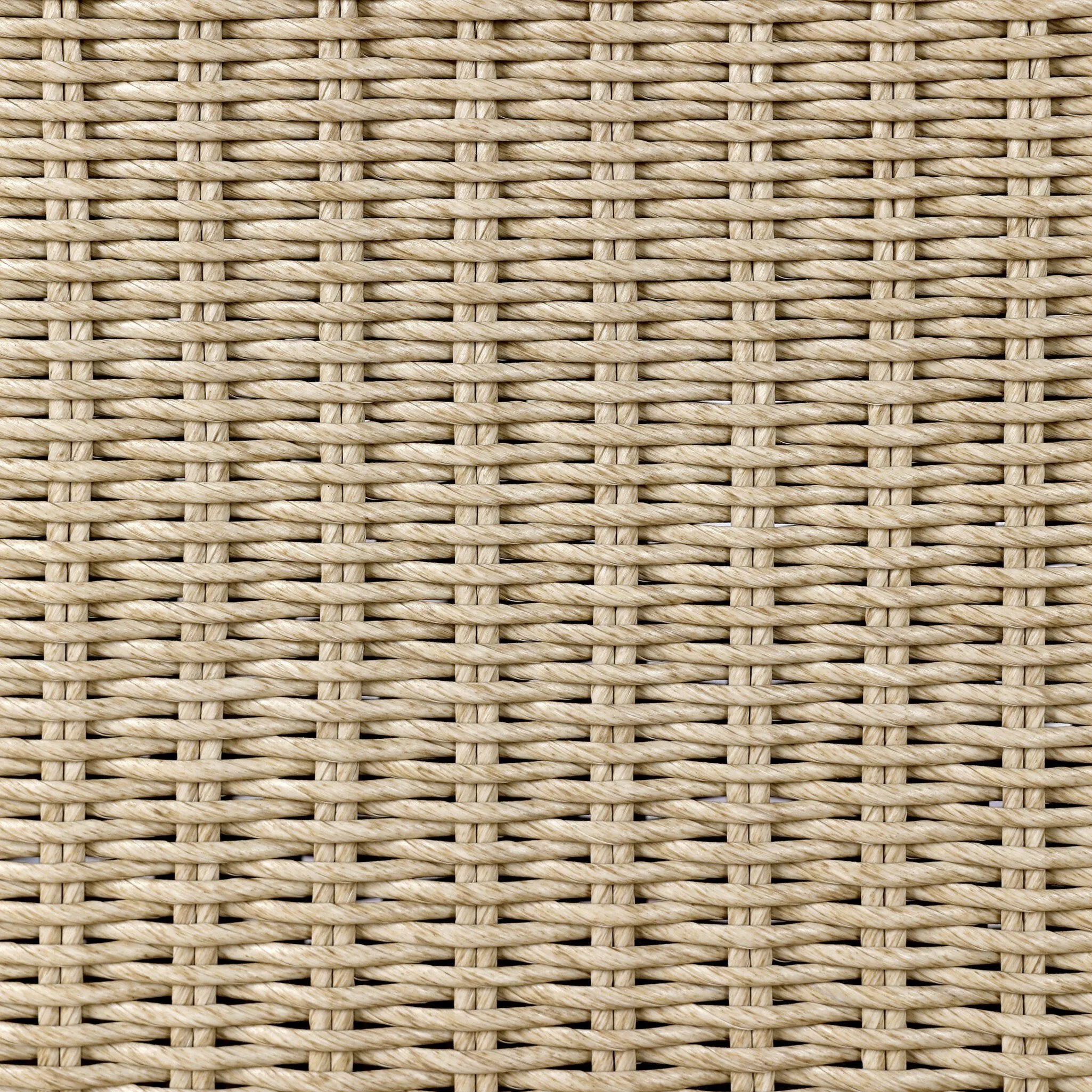 Sculptural and supportive with a high back, this fully woven outdoor lounge chair is finished with a cushion for an inviting seat. Cover or store inside during inclement weather and when not in use Amethyst Home provides interior design, new home construction design consulting, vintage area rugs, and lighting in the Park City metro area.