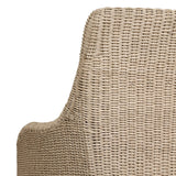 Sculptural and supportive with a high back, this fully woven outdoor lounge chair is finished with a cushion for an inviting seat. Cover or store inside during inclement weather and when not in use Amethyst Home provides interior design, new home construction design consulting, vintage area rugs, and lighting in the Seattle metro area.