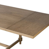 Bring a traditional look to the dining room for parties large or small. A turned, tapered base of solid oak support a rectangular tabletop of oak veneer, with a warm, worn finish. On both ends, breadboard extensions provide the option to expand to fit up to 12 guests. Ships with screws for extension pieces.Collection: Bolto Amethyst Home provides interior design, new home construction design consulting, vintage area rugs, and lighting in the Des Moines metro area.
