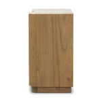 Fluid contours give shape to this solid mindi cabinet, topped with a creamy marbled top. Two doors with knobbed pulls open to inset shelves for organized storage Amethyst Home provides interior design, new home construction design consulting, vintage area rugs, and lighting in the Park City metro area.