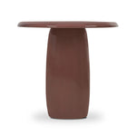 Add an extra surface anywhere with a pedestal end table with a glossy plum finish Amethyst Home provides interior design, new home construction design consulting, vintage area rugs, and lighting in the Des Moines metro area.