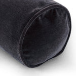 A long, navy-colored bolster pillow elevates beds and sofas in an instant. Crafted from saturated wool velvet, for a sustainable alternative to mohair, with a hidden zipper for a smooth silhouette.As lovers of wabi sabi aesthetics at Amethyst, we love the warm modern inspired Bridger Bolster Pillow - Monte Navy. Amethyst Home provides interior design, new home construction design consulting, vintage area rugs, and lighting in the Los Angeles metro area.