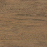 The traditional media console, reimagined. This warm oak piece features two sets of doors with shallow scalloping that draws the eye, providing a subtle visual flow. Rear cutouts for cord management.As lovers of natural aesthetics at Amethyst, we love the designer inspired Brookhurst Media Console - Drifted Oak Veneer. Amethyst Home provides interior design, new home construction design consulting, vintage area rugs, and lighting in the Boston metro area.