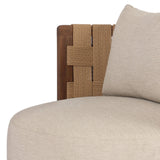 A material statement. A cocoon-like exposed frame of FSC®-certified teak features chunky weaving for a rich look that complements an upholstered seat and back cushion — all atop a 360-degree swivel base. Cover or store indoors during inclement weather and when not in use Amethyst Home provides interior design, new home construction design consulting, vintage area rugs, and lighting in the Des Moines metro area.