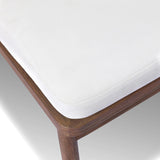 Featuring Buxton Arashi Salt Outdoor Dining Chair by Four Hands at Amethyst Home. The traditional whistler chair, reimagined for the great outdoors. Crafted from FSC®-certified teak, tapered legs extend to a woven back of faux hyacinth, complete with a soft, durable seat cushion. Cover or store indoors during inclement weather and when not in use. Overall . Amethyst Home provides interior design, new home construction design consulting, vintage area rugs, and lighting in the Alpharetta metro area.