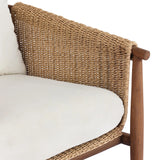 Featuring Cambrie Arashi Salt Outdoor Chair by Four Hands at Amethyst Home. Bring home vintage inspiration. The sling shape of this outdoor chair features a reimagined bucket seat in woven faux hyacinth, finished with rounded tapered legs that mirror the shape of the frame. Cover or store indoors during inclement weather and when not in use. Overall Dimensi. Amethyst Home provides interior design, new home construction design consulting, vintage area rugs, and lighting in the Nashville metro area.