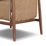 Featuring Cambrie Arashi Salt Outdoor Chair by Four Hands at Amethyst Home. Bring home vintage inspiration. The sling shape of this outdoor chair features a reimagined bucket seat in woven faux hyacinth, finished with rounded tapered legs that mirror the shape of the frame. Cover or store indoors during inclement weather and when not in use. Overall Dimens. Amethyst Home provides interior design, new home construction design consulting, vintage area rugs, and lighting in the Washington metro area.