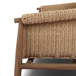 Featuring Cambrie Arashi Salt Outdoor Sofa 76" by Four Hands at Amethyst Home. Bring home vintage inspiration. The sling shape of this outdoor sofa features a reimagined bucket seat in woven faux hyacinth, finished with rounded tapered legs that mirror the shape of the frame. Cover or store indoors during inclement weather and when not in use. Overall Dimen. Amethyst Home provides interior design, new home construction design consulting, vintage area rugs, and lighting in the San Diego metro area.