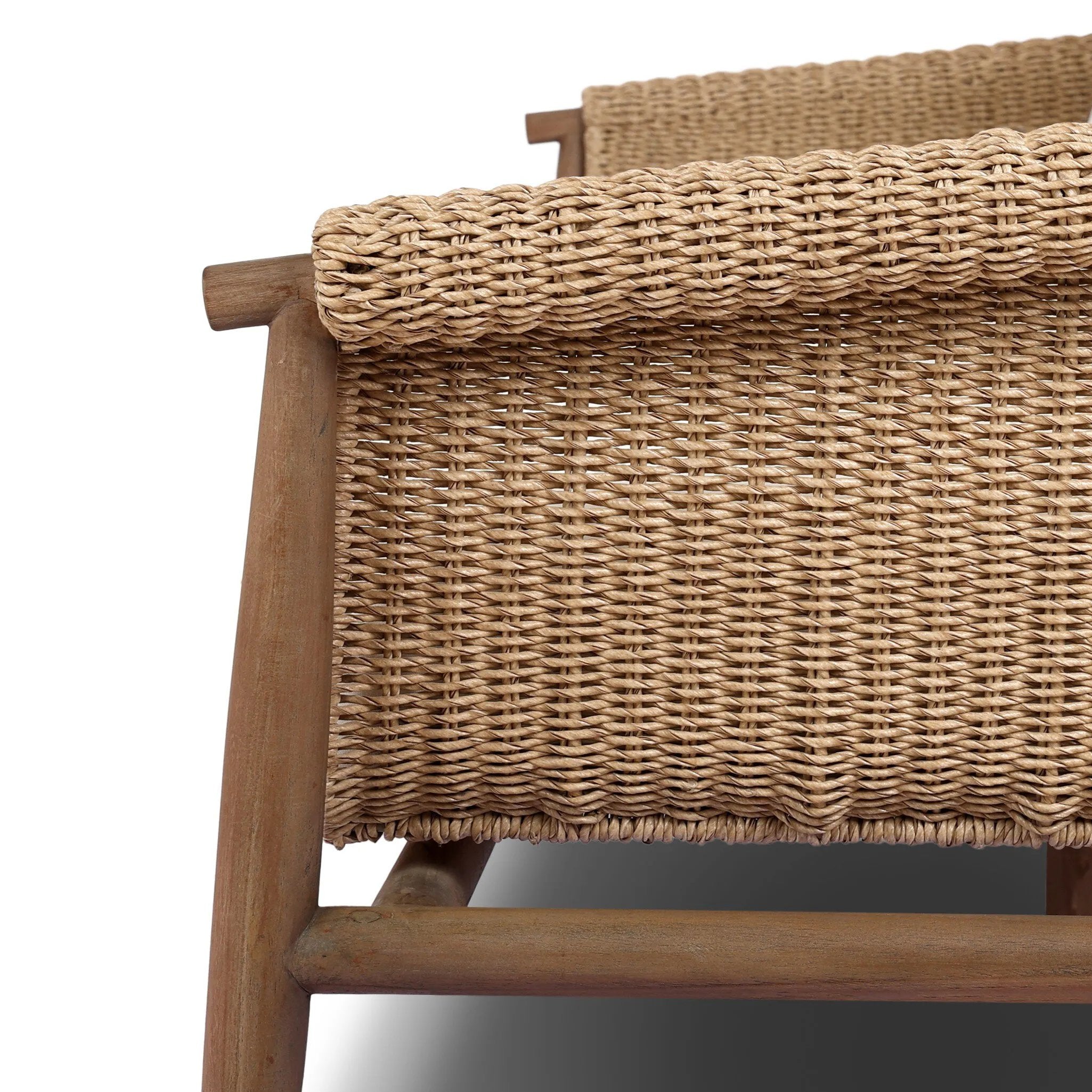 Featuring Cambrie Arashi Salt Outdoor Sofa 76" by Four Hands at Amethyst Home. Bring home vintage inspiration. The sling shape of this outdoor sofa features a reimagined bucket seat in woven faux hyacinth, finished with rounded tapered legs that mirror the shape of the frame. Cover or store indoors during inclement weather and when not in use. Overall Dimen. Amethyst Home provides interior design, new home construction design consulting, vintage area rugs, and lighting in the San Diego metro area.