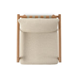 Featuring Cardiff Faye Sand Outdoor Chair by Four Hands at Amethyst Home. Angular FSC®-certified teak framing paired with softened dowel edges crafts a bench-made, transitional outdoor chair. Strap detailing supports the loose, knife-edge back cushion, complemented by a heavy fixed seat cushion — adding a touch of weight to the airy design. Cover or store indoo. Amethyst Home provides interior design, new home construction design consulting, vintage area rugs, and lighting in the Miami metro area.