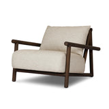 Featuring Cardiff Faye Sand Outdoor Chair by Four Hands at Amethyst Home. Angular FSC®-certified teak framing paired with softened dowel edges crafts a bench-made, transitional outdoor chair. Strap detailing supports the loose, knife-edge back cushion, complemented by a heavy fixed seat cushion — adding a touch of weight to the airy design. Cover or store in. Amethyst Home provides interior design, new home construction design consulting, vintage area rugs, and lighting in the Portland metro area.
