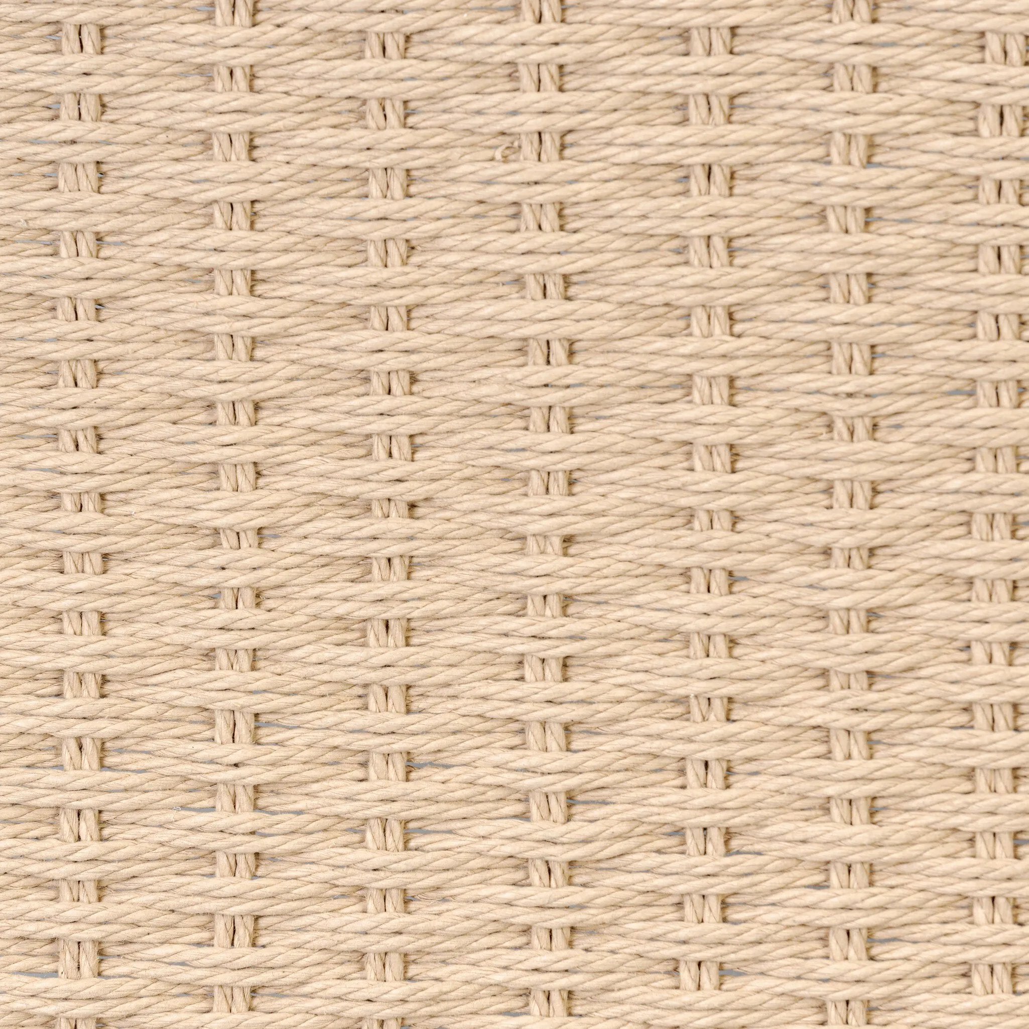 Made from brown oak, woven paper cord and tempered glass, an open-style console works into any space or style with ease, thanks to its beautifully versatile design Amethyst Home provides interior design, new home construction design consulting, vintage area rugs, and lighting in the Portland metro area.