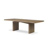 Designed in partnership with longtime Four Hands collaborator Thomas Bina and Brazilian designer Ronald Sasson, a grand-scale dining table is made from solid reclaimed French oak in a natural finish. Rounded edges add a softer, fluid look Amethyst Home provides interior design, new home construction design consulting, vintage area rugs, and lighting in the Charlotte metro area.