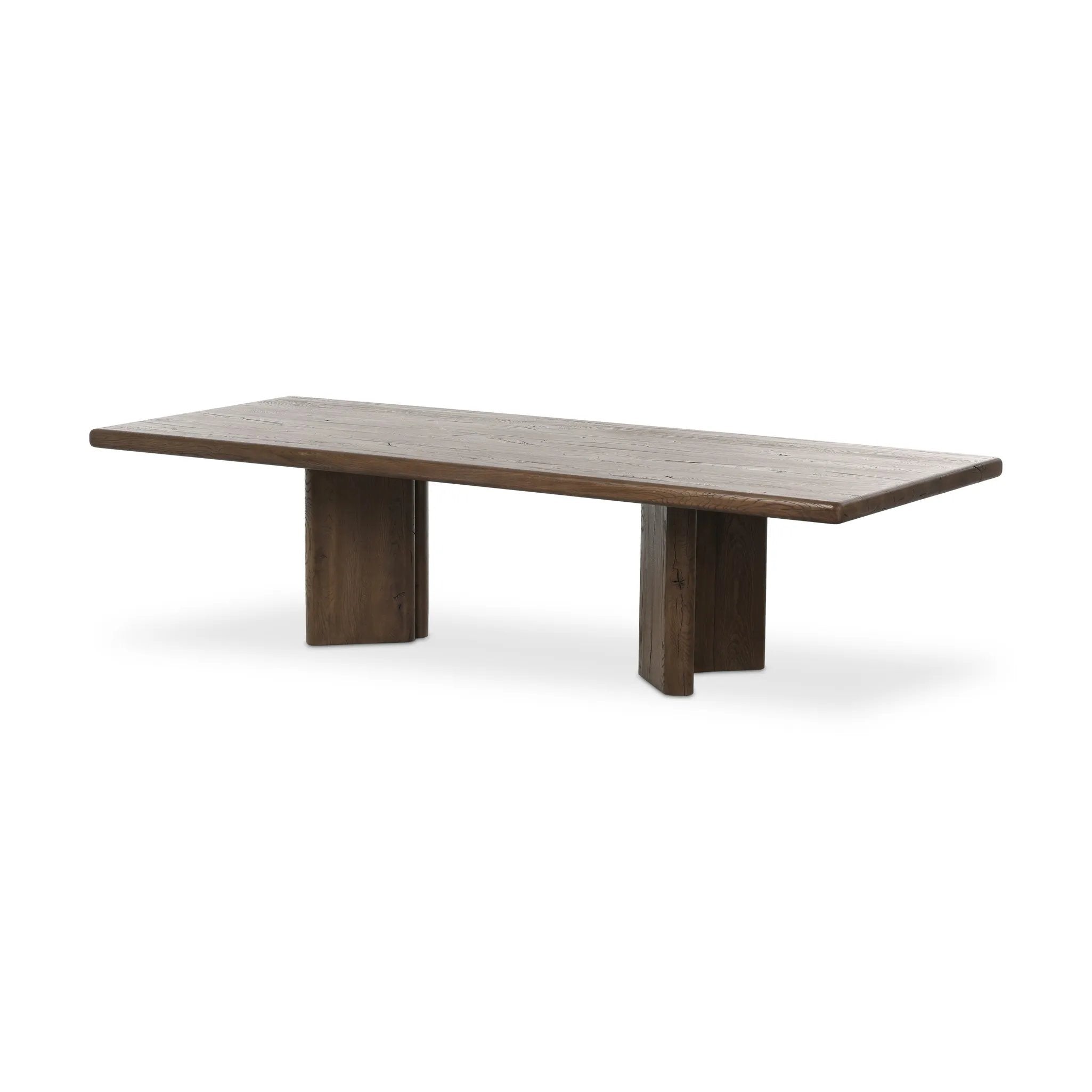 Designed in partnership with longtime Four Hands collaborator Thomas Bina and Brazilian designer Ronald Sasson, a grand-scale dining table is made from solid reclaimed French oak in a natural finish. Rounded edges add a softer, fluid look Amethyst Home provides interior design, new home construction design consulting, vintage area rugs, and lighting in the Kansas City metro area.