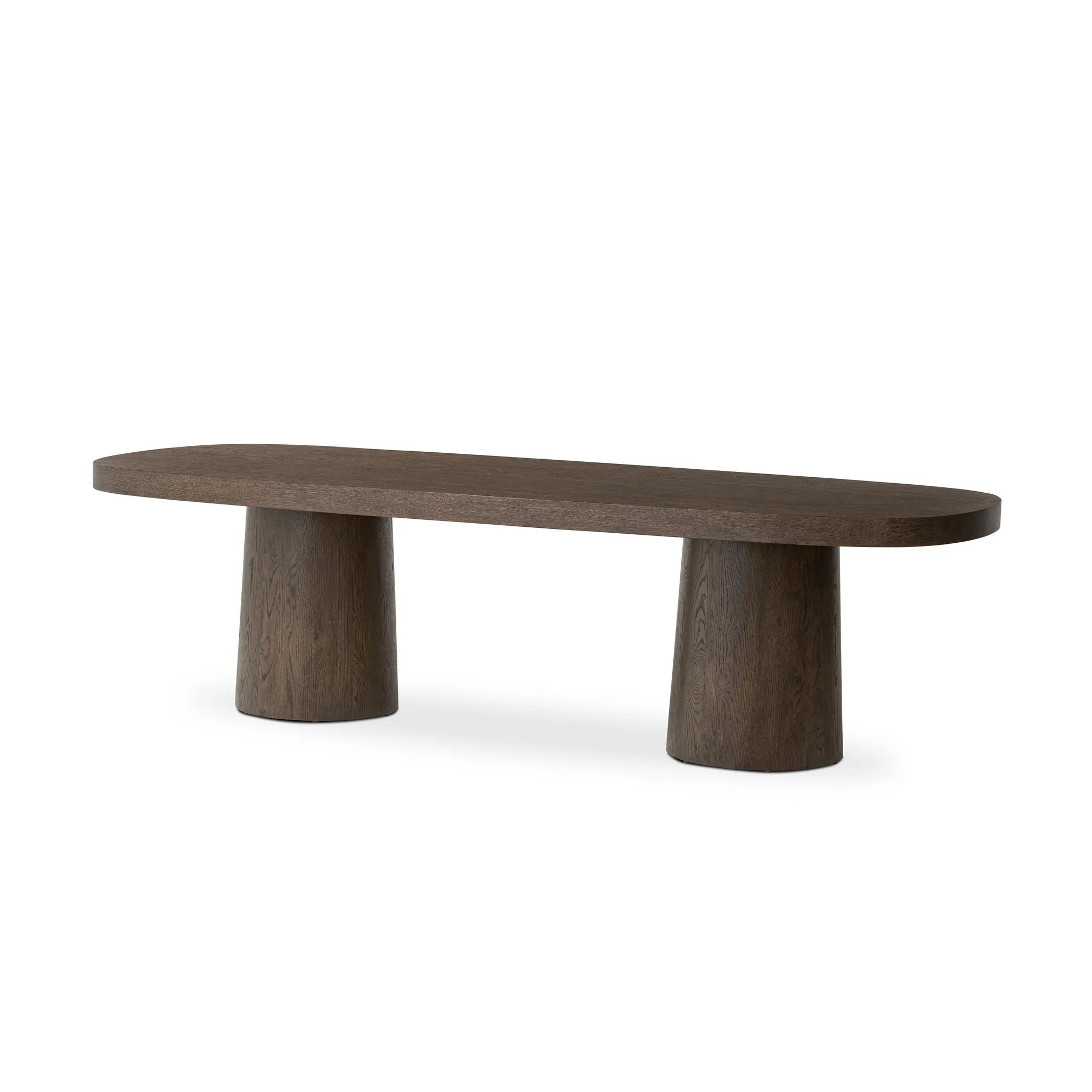 Designed in partnership with longtime Four Hands collaborator Thomas Bina and Brazilian designer Ronald Sasson, a grand-scale dining table is made from solid reclaimed French oak in a natural finish. Rounded edges add a softer, fluid look Amethyst Home provides interior design, new home construction design consulting, vintage area rugs, and lighting in the Seattle metro area.