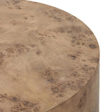 Featuring Caya Caramel Burl Coffee Table by Four Hands at Amethyst Home. Simple drum shaping showcases the natural artistry of the richly grained caramel burl veneer. Its compact size is ideal for smaller spaces.
Overall Dimensions: 31.5" L x 31.5 " W x 13.75" H
Collection: HughesColors: Caramel BurlMaterials: Light Maple Veneer, Poplar PlywoodWeight: 44.0. Amethyst Home provides interior design, new home construction design consulting, vintage area rugs, and lighting in the Alpharetta metro area.