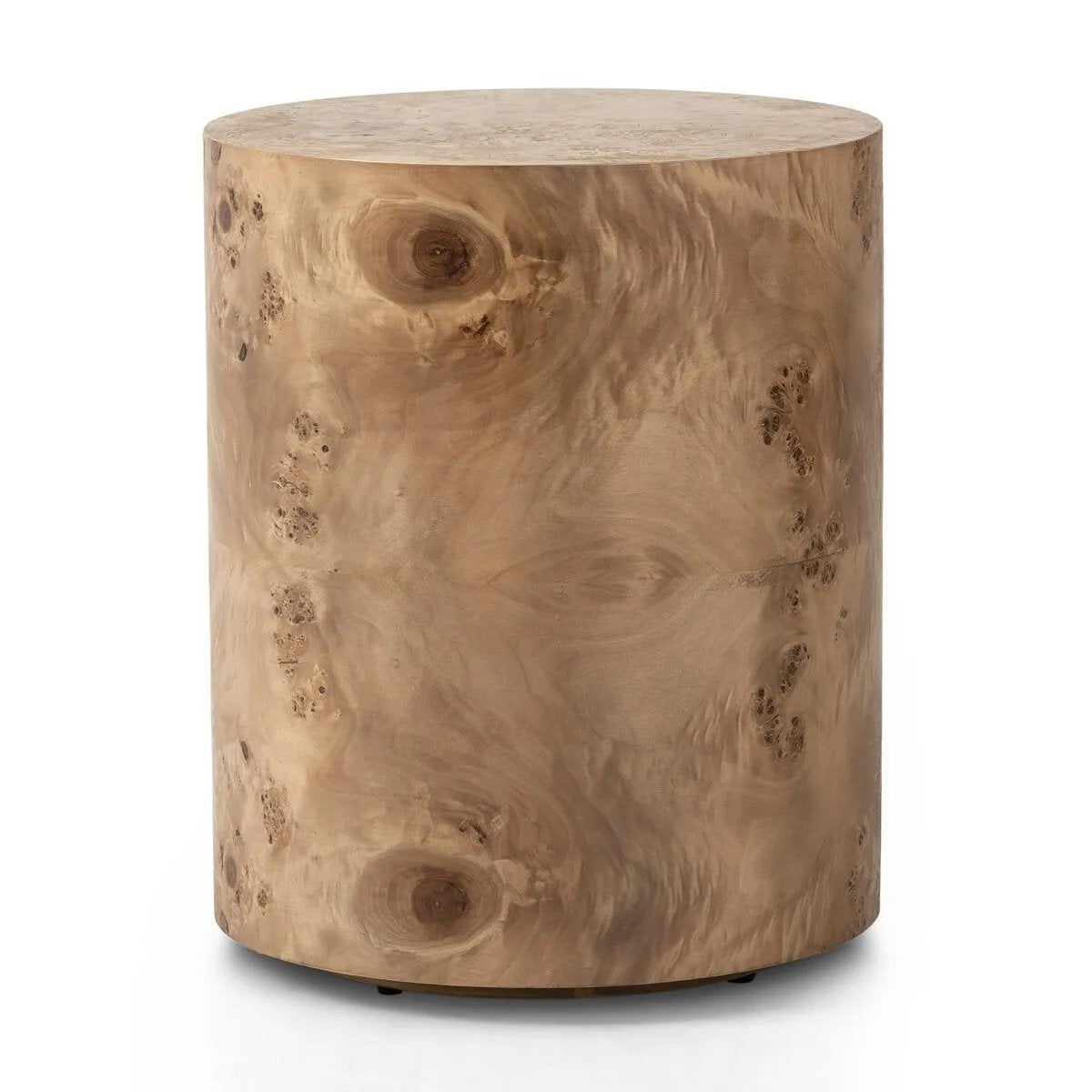 Featuring Caya Caramel Burl End Table by Four Hands at Amethyst Home. A simple drum shape showcases the natural artistry of the richly grained caramel burl veneer. Its compact size is ideal for smaller spaces.
Overall Dimensions: 17.75" L x 17.75 " W x 21.75" H
Materials: Light Maple Veneer, Poplar PlywoodWeight: 22.05 lbs. Amethyst Home provides interior design, new home construction design consulting, vintage area rugs, and lighting in the Omaha metro area.