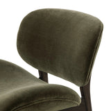 Featuring Celine Monte Olive Chair by Four Hands at Amethyst Home. This perfect accent chair, designed for unwinding. Upholstered in a velvety olive chenille made from recycled materials, with wide proportions and cozy curves and cushioning. Slim, tapered wooden legs balance the look.Overall Dimensions: 29.00"w x 33.50"d x 29.00"hWeight : 32.41 lbsMaterials. Amethyst Home provides interior design, new home construction design consulting, vintage area rugs, and lighting in the Charlotte metro area.