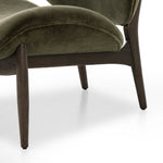 Featuring Celine Monte Olive Chair by Four Hands at Amethyst Home. This perfect accent chair, designed for unwinding. Upholstered in a velvety olive chenille made from recycled materials, with wide proportions and cozy curves and cushioning. Slim, tapered wooden legs balance the look.Overall Dimensions: 29.00"w x 33.50"d x 29.00"hWeight : 32.41 lbsMaterial. Amethyst Home provides interior design, new home construction design consulting, vintage area rugs, and lighting in the Scottsdale metro area.