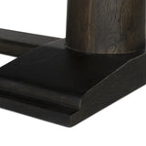 Finished in a rich espresso, a mix of solid oak and oak veneers fashion a trestle-style base with tapered column legs and step detailing, for a traditional look.As fans of natural design at Amethyst, we love the nature inspired Chamberlain Dining Table - Espresso Oak Veneer. Amethyst Home provides interior design, new home construction design consulting, vintage area rugs, and lighting in the Tampa metro area.