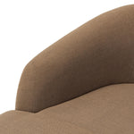 Featuring Channing Crypton Nomad Mushroom Chaise by Four Hands at Amethyst Home. Meet modern comfort. Clean curves, impeccable tailoring and specialized high-performance fabric bring an elevated, vintage European-inspired look to this chaise. Crypton® performance fabric is specially engineered for protection against stains, moisture and odor.Overall Dime. Amethyst Home provides interior design, new home construction design consulting, vintage area rugs, and lighting in the Laguna Beach metro area.