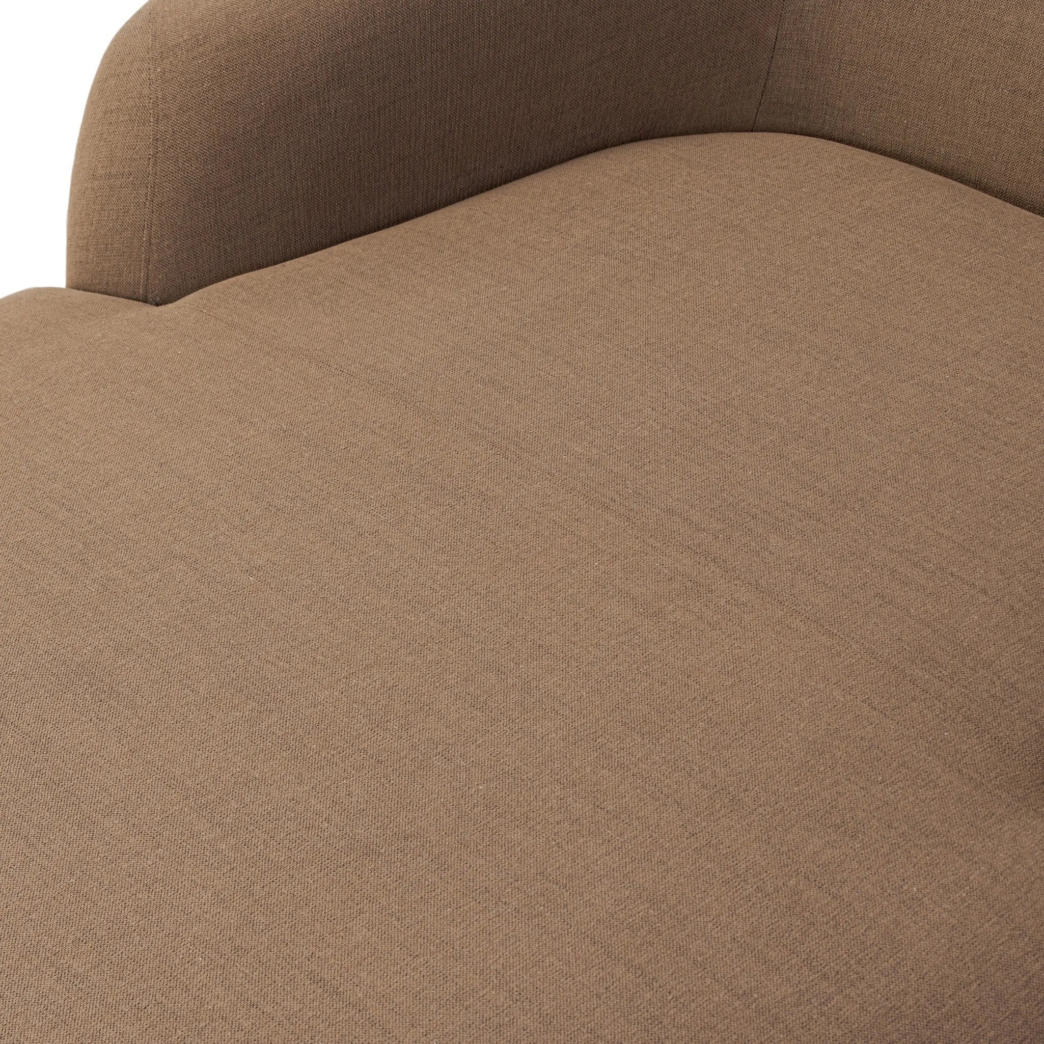 Featuring Channing Crypton Nomad Mushroom Chaise by Four Hands at Amethyst Home. Meet modern comfort. Clean curves, impeccable tailoring and specialized high-performance fabric bring an elevated, vintage European-inspired look to this chaise. Crypton® performance fabric is specially engineered for protection against stains, moisture and odor.Overall Dimension. Amethyst Home provides interior design, new home construction design consulting, vintage area rugs, and lighting in the Seattle metro area.