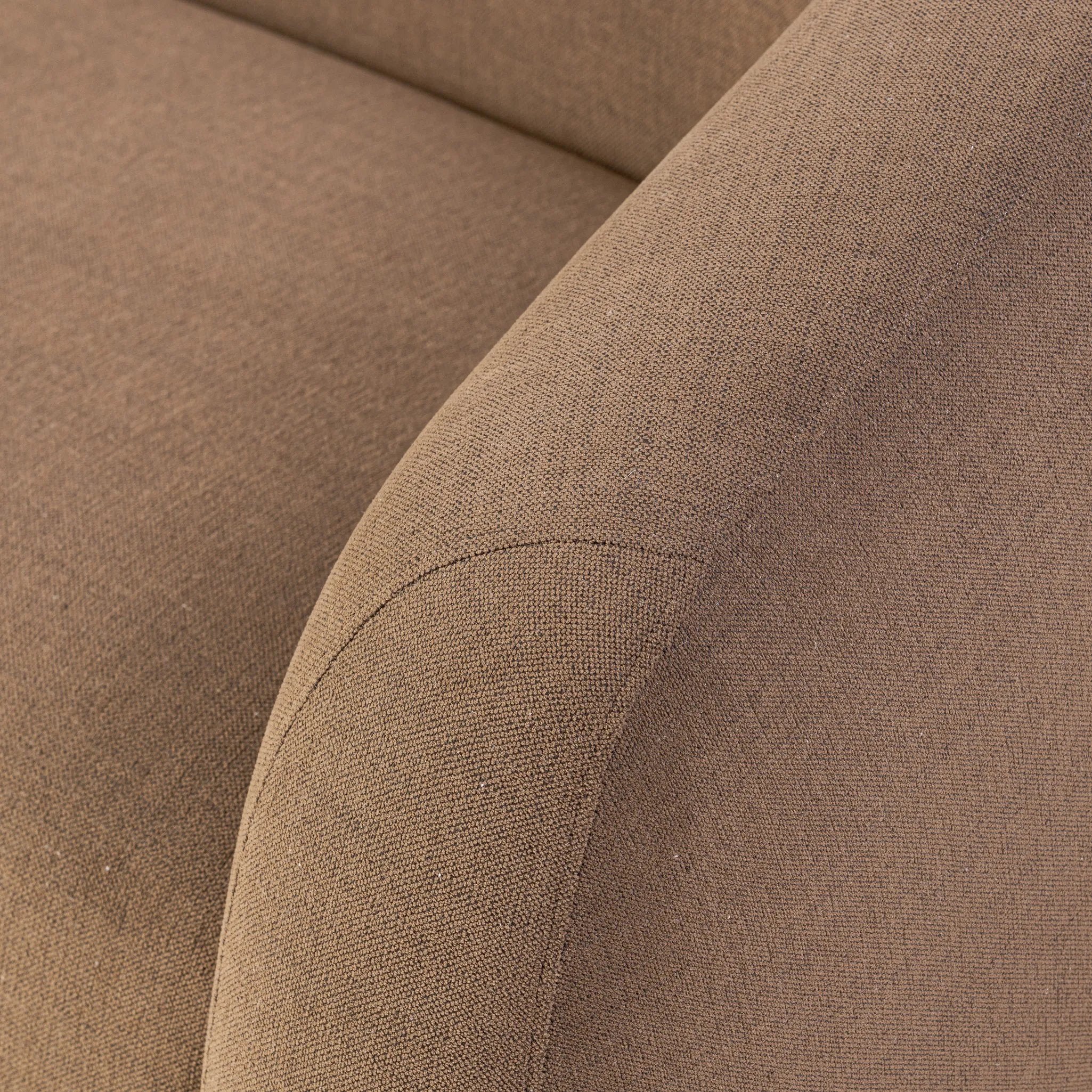 Featuring Channing Crypton Nomad Mushroom Sofa by Four Hands at Amethyst Home. Meet modern comfort. Clean curves, impeccable tailoring and a soft cushion, this sofa has an elevated, vintage European-inspired look. Upholstered in Crypton® performance fabric, specially engineered for protection against stains, moisture and odor.Overall Dimensions: 100.00"w x. Amethyst Home provides interior design, new home construction design consulting, vintage area rugs, and lighting in the Alpharetta metro area.
