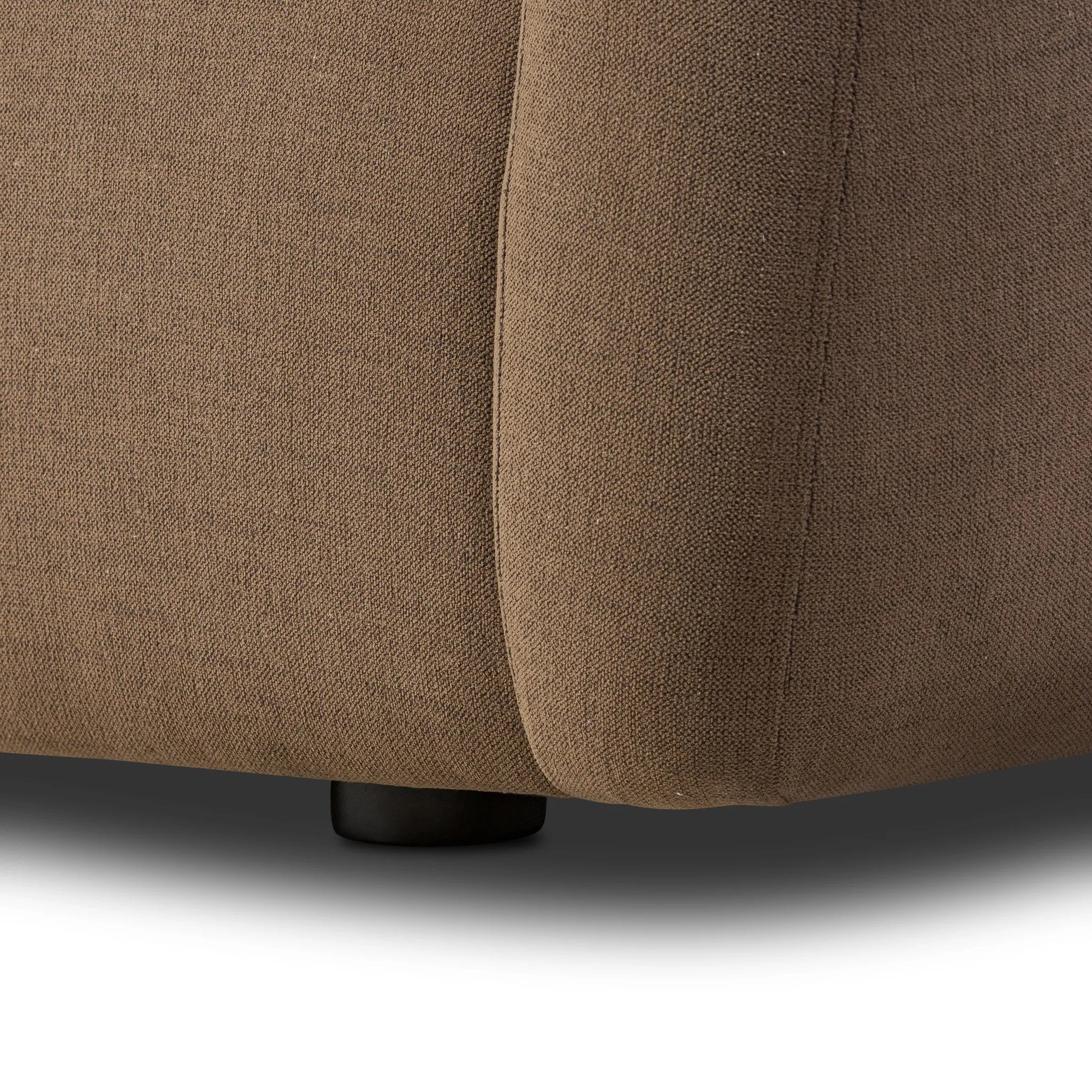 Featuring Channing Crypton Nomad Mushroom Sofa by Four Hands at Amethyst Home. Meet modern comfort. Clean curves, impeccable tailoring and a soft cushion, this sofa has an elevated, vintage European-inspired look. Upholstered in Crypton® performance fabric, specially engineered for protection against stains, moisture and odor.Overall Dimensions: 100.00"w x . Amethyst Home provides interior design, new home construction design consulting, vintage area rugs, and lighting in the Calabasas metro area.