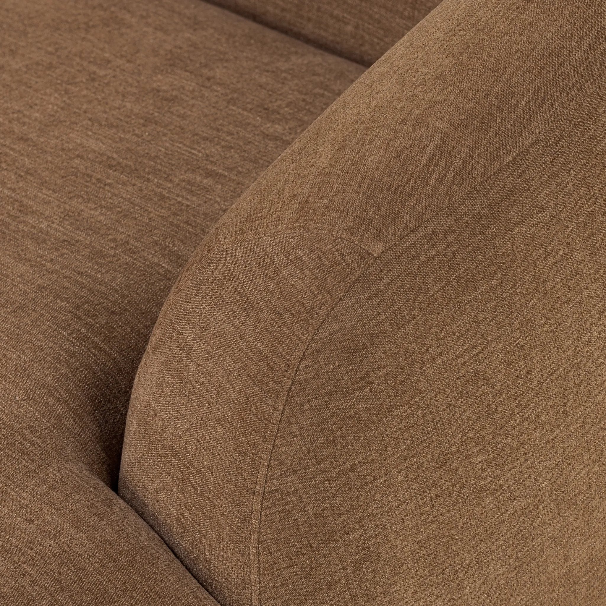 Featuring Channing Laughlin Ochre Chaise by Four Hands at Amethyst Home. Overall Dimensions: 53.25"w x 76.50"d x 30.75"hWeight : 153.22 lbsMaterials: 97% Polyester, 3% Flax/Linen, Solid Parawood. Amethyst Home provides interior design, new home construction design consulting, vintage area rugs, and lighting in the Los Angeles metro area.