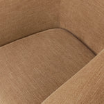 Featuring Channing Laughlin Ochre Swivel Chair by Four Hands at Amethyst Home. Overall Dimensions: 38.50"w x 41.25"d x 30.75"hWeight : 94.80 lbsMaterials: 97% Polyester, 3% Flax/Linen. Amethyst Home provides interior design, new home construction design consulting, vintage area rugs, and lighting in the Boston metro area.