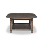 Crafted from brown reclaimed wood enriched with natural antiquing. A rounded bullnose edge and the lower shelf add functionality, while the round ball details provide a crafted finish. A design collaboration by Amber Lewis and Four Hands. This item has limited online distribution and may not be sold on websites without prior approval. Amethyst Home provides interior design, new home construction design consulting, vintage area rugs, and lighting in the Washington metro area.