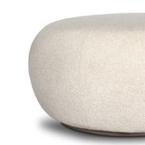 Simple, inflated shaping gets a textural upgrade on this outdoor ottoman, with boucle fabric all over on top of a pedestal base. Cover or store inside during inclement weather and when not in use.As lovers of clean aesthetics at Amethyst, we love the optimistic inspired Chip Outdoor Ottoman - Jasper Natural. Amethyst Home provides interior design, new home construction design consulting, vintage area rugs, and lighting in the Omaha metro area.