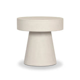 Wrapped in ivory painted linen, a rounded nightstand features a single drawer and tapered pedestal base, bringing crisp texture plus storage to the bedside Amethyst Home provides interior design, new home construction design consulting, vintage area rugs, and lighting in the Charlotte metro area.