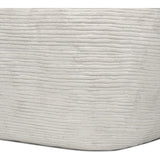 Featuring Cirri Smooth Lunar Concrete Coffee Table by Four Hands at Amethyst Home. Smooth concrete is etched with a linear pattern, bringing an organic look with texture to this block-style coffee table.Overall Dimensions: 31.50"w x 31.50"d x 15.75"hWeight : 112.43 lbsMaterials: Concrete Solid. Amethyst Home provides interior design, new home construction design consulting, vintage area rugs, and lighting in the Alpharetta metro area.