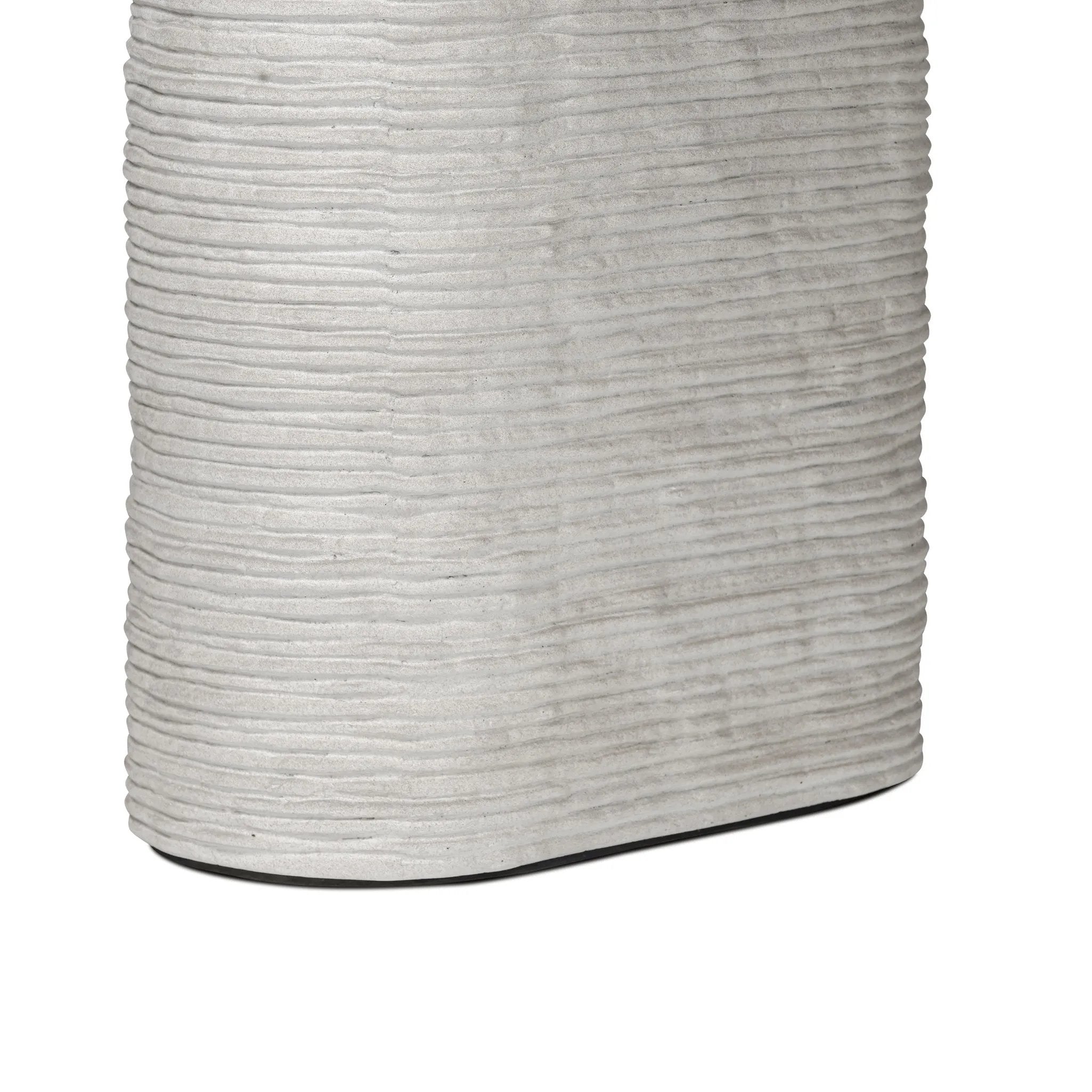 Featuring Cirri Smooth Lunar Concrete Console Table by Four Hands at Amethyst Home. Smooth concrete is etched with a linear pattern, bringing an organic look with texture to this unique console table.Overall Dimensions: 55.00"w x 15.75"d x 30.75"hWeight : 159.83 lbsMaterials: Concrete Solid. Amethyst Home provides interior design, new home construction design consulting, vintage area rugs, and lighting in the Dallas metro area.