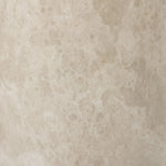 Sculpted Italian taupe marble forms the cylindrical base of this substantial-feeling lamp, topped with a flax-linen dome shade. Fixed with metal boning interior and a brass cylinder finial Amethyst Home provides interior design, new home construction design consulting, vintage area rugs, and lighting in the Laguna Beach metro area.