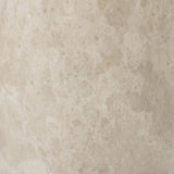 Sculpted Italian taupe marble forms the cylindrical base of this substantial-feeling lamp, topped with a flax-linen dome shade. Fixed with metal boning interior and a brass cylinder finial Amethyst Home provides interior design, new home construction design consulting, vintage area rugs, and lighting in the Laguna Beach metro area.