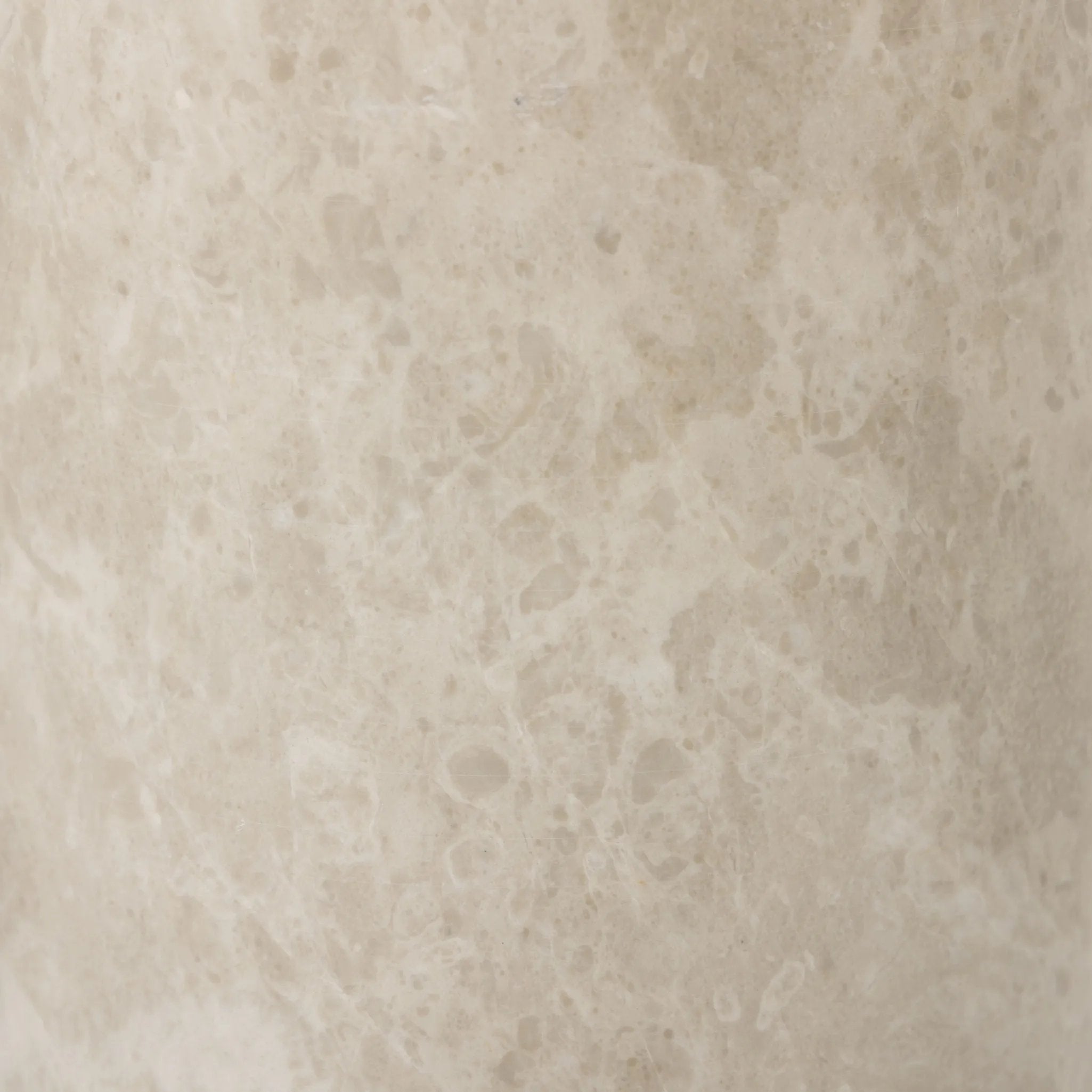 Sculpted Italian taupe marble forms the cylindrical base of this substantial-feeling lamp, topped with a flax-linen dome shade. Fixed with metal boning interior and a brass cylinder finial Amethyst Home provides interior design, new home construction design consulting, vintage area rugs, and lighting in the Laguna Beach metro area.