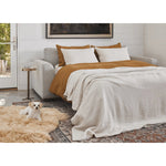 Simply styled with a convenient Queen-size pullout bed for guests. A soft cotton covering is made for comfort, with subtly flared sides for shapely effect, all grounded by a wrapped plinth base. Performance fabrics withstand spills, stains, high traffic and wear, ensuring long-term comfort and unmatched durability Amethyst Home provides interior design, new home construction design consulting, vintage area rugs, and lighting in the Dallas metro area.