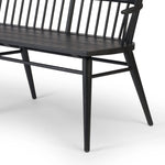 Featuring Connor Black Ash Bench by Four Hands at Amethyst Home. The classic Windsor, modernized. Dining bench of black-finished solid ash features a double-tiered back and finely sculpted frame.Overall Dimensions: 72.00"w x 24.75"d x 35.25"hWeight : 48.50 lbsMaterials: Solid Ash. Amethyst Home provides interior design, new home construction design consulting, vintage area rugs, and lighting in the Boston metro area.