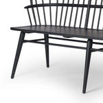 Featuring Connor Black Ash Bench by Four Hands at Amethyst Home. The classic Windsor, modernized. Dining bench of black-finished solid ash features a double-tiered back and finely sculpted frame.Overall Dimensions: 72.00"w x 24.75"d x 35.25"hWeight : 48.50 lbsMaterials: Solid Ash. Amethyst Home provides interior design, new home construction design consulting, vintage area rugs, and lighting in the Salt Lake City metro area.