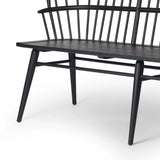 Featuring Connor Black Ash Bench by Four Hands at Amethyst Home. The classic Windsor, modernized. Dining bench of black-finished solid ash features a double-tiered back and finely sculpted frame.Overall Dimensions: 72.00"w x 24.75"d x 35.25"hWeight : 48.50 lbsMaterials: Solid Ash. Amethyst Home provides interior design, new home construction design consulting, vintage area rugs, and lighting in the Salt Lake City metro area.
