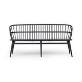 Featuring Connor Black Ash Bench by Four Hands at Amethyst Home. The classic Windsor, modernized. Dining bench of black-finished solid ash features a double-tiered back and finely sculpted frame.Overall Dimensions: 72.00"w x 24.75"d x 35.25"hWeight : 48.50 lbsMaterials: Solid Ash. Amethyst Home provides interior design, new home construction design consulting, vintage area rugs, and lighting in the Winter Garden metro area.