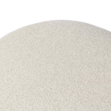 Featuring Corinne Crete Pebble Cocktail Ottoman by Four Hands at Amethyst Home. Place this round ottoman just about anywhere for a subtle retro vibe. Upholstered in a faux Mongolian shearling with a high pile fur. Parawood legs are wirebrushed for a warm, vintage feel.Overall Dimensions: 65.00"w x 35.00"d x 16.00"hWeight : 70.55 lbsMaterials: 100% Harmolan . Amethyst Home provides interior design, new home construction design consulting, vintage area rugs, and lighting in the Calabasas metro area.